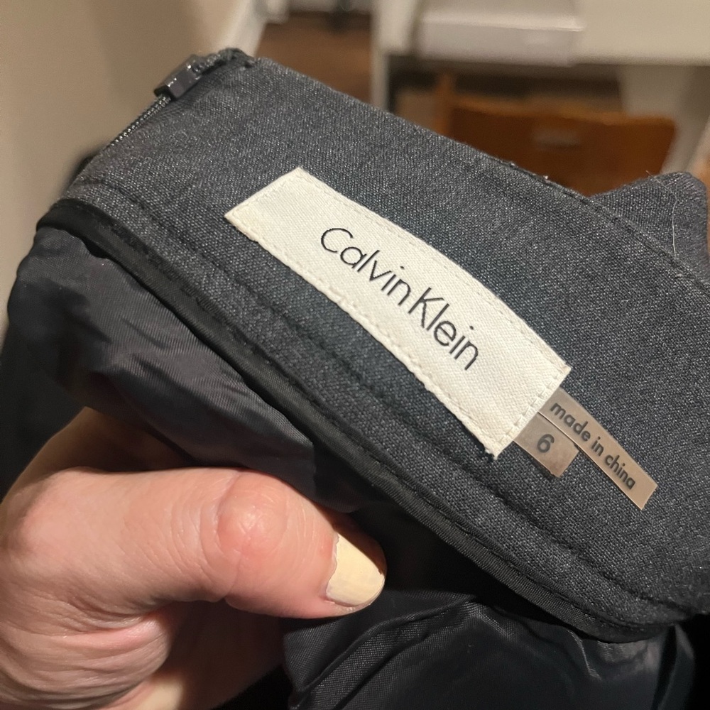 Calvin Klein Charcoal Pencil Skirt Suit - Picture 4 of 7